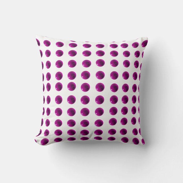 Purple Lawn Bowls Pattern, Throw Pillow (Front)