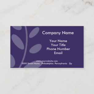 Purple Leaf Business Card