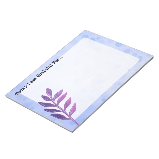Purple Leaf Daily Gratitude Notepad (Angled)
