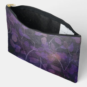 Purple Leaf Glow Accessory Pouch