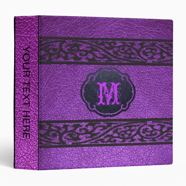 Purple Leather Binder (Front/Spine)