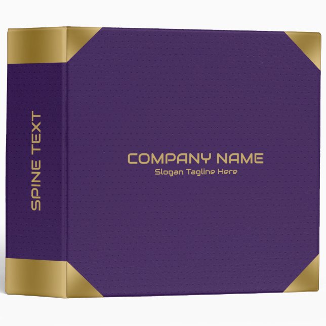  Purple leather image print with gold accents Binder (Front/Spine)