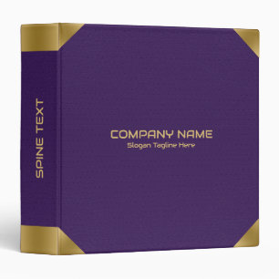 Purple leather image print with gold accents binder