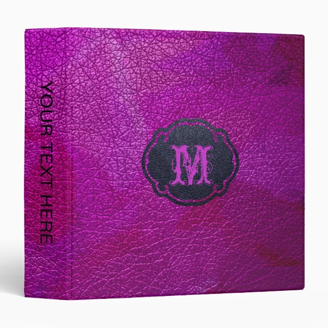 Purple Leather Look Binder (Front/Spine)
