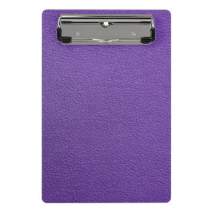 Purple leather  mini clipboard