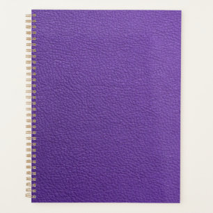 Purple leather planner