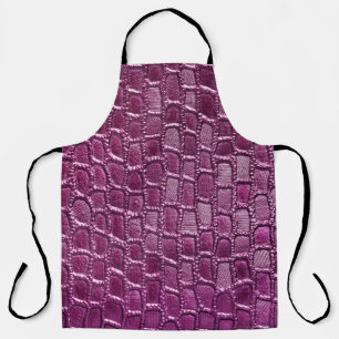 Purple leather texture apron