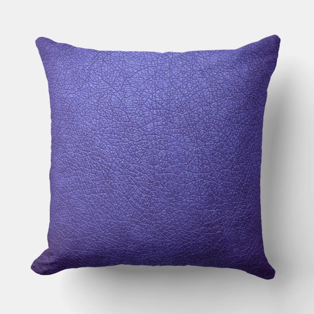 Purple Leather Throw Pillow (Front)