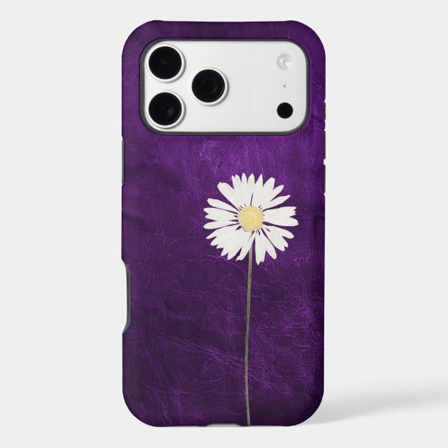 purple leather with daisy (Back)