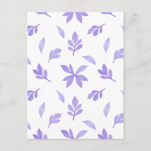 Purple leaves and Floral motiffs Postcard