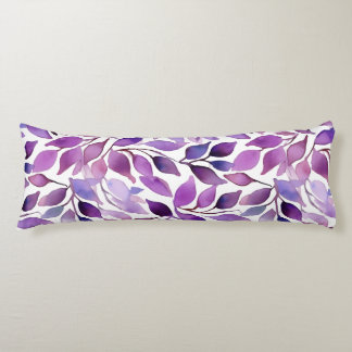 Purple Leaves Body Pillow