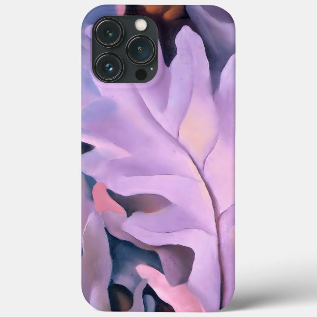 Purple Leaves by Georgia Okeeffe Case-Mate iPhone Case (Back)