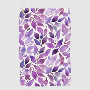 Purple Leaves Golf Towel