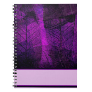 purple leaves notebook