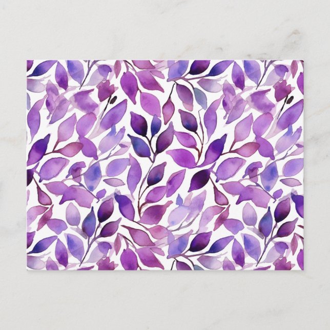 Purple Leaves Postcard (Front)