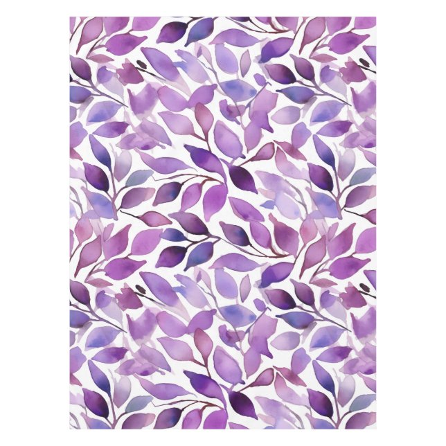 Purple Leaves Tablecloth (Front)