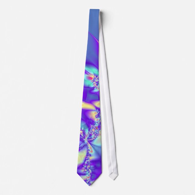 Purple Lei Fractal Abstract Tie (Front)