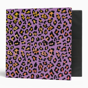 Purple Leopard 3 Ring Binder