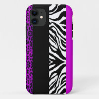 Purple Leopard and Zebra Custom Animal Print