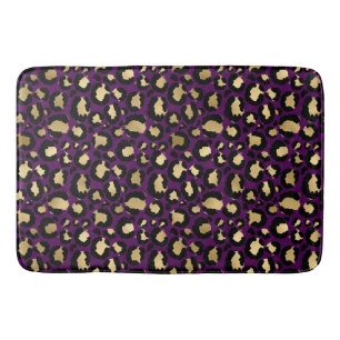 Purple leopard/cheetah animal  print bath mat