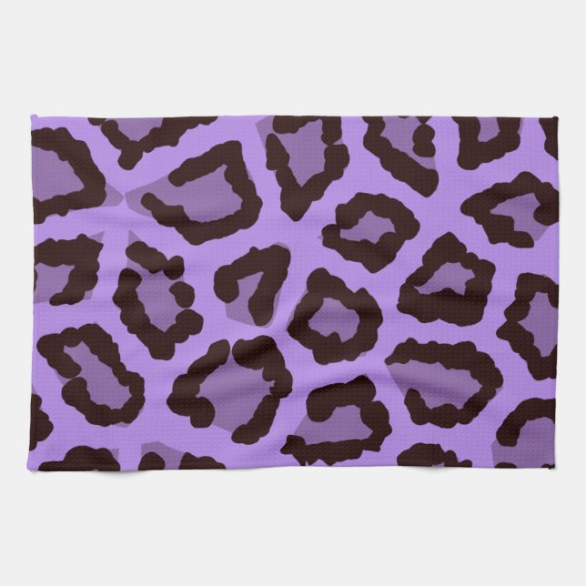Purple Leopard Kitchen Towel (Horizontal)