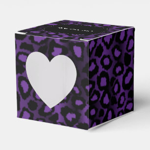 Purple Leopard Pattern Favor Box