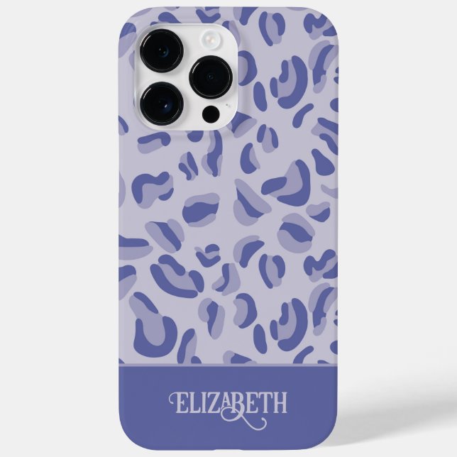 Purple Leopard Pattern Lavender Case-Mate iPhone Case (Back)