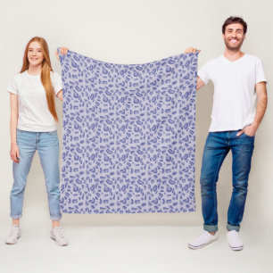 Purple Leopard Pattern Lavender Fleece Blanket