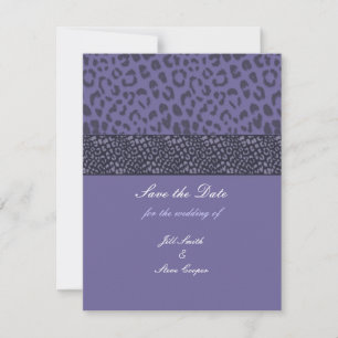 Purple Leopard Pattern Save the Date