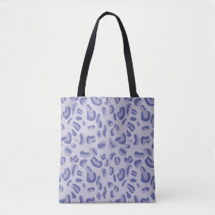 Purple Leopard Pattern Very Peri Digital Lavender Tote Bag