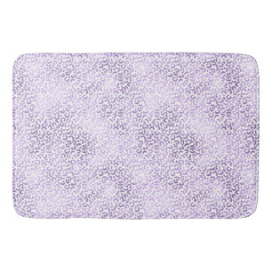 Purple Leopard Print Bath Mat