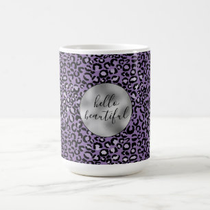 Purple Leopard Print Coffee Mug
