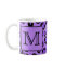 Purple Leopard Print Custom Monogram.