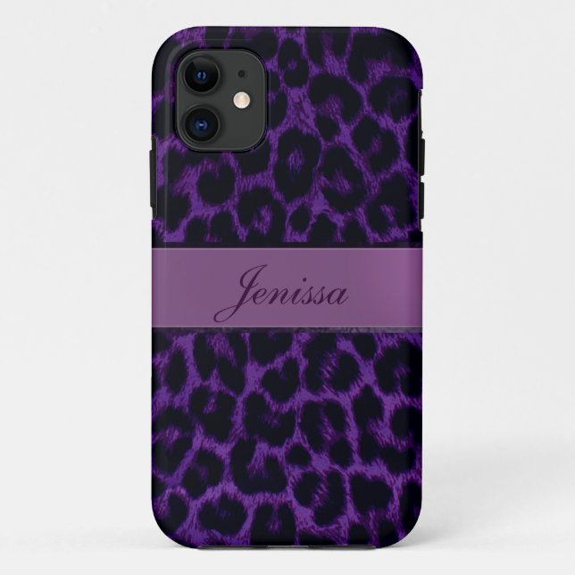 Purple Leopard Print iPhone 5 Case (Back)