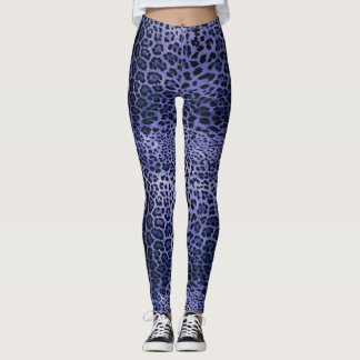 Purple Leopard Print Leggings