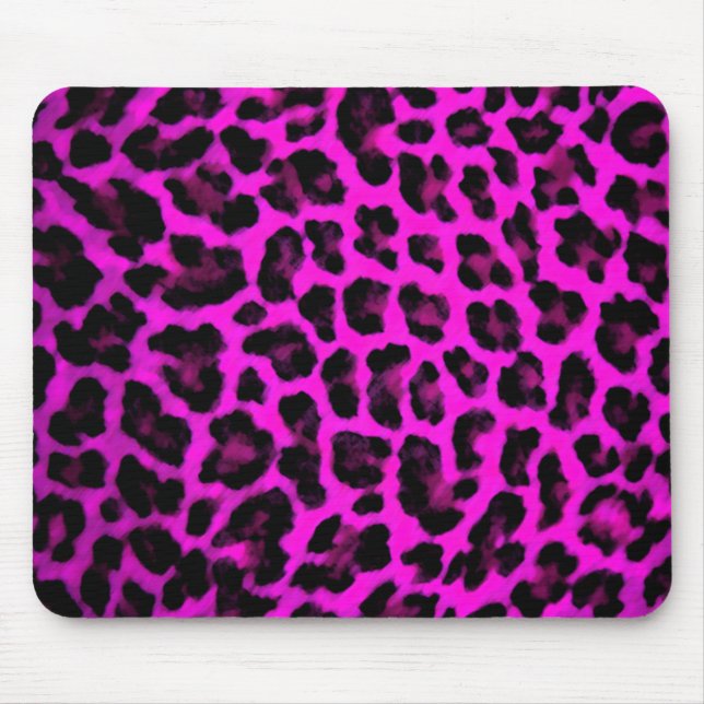 Purple Leopard Print Mouse Pad (Front)