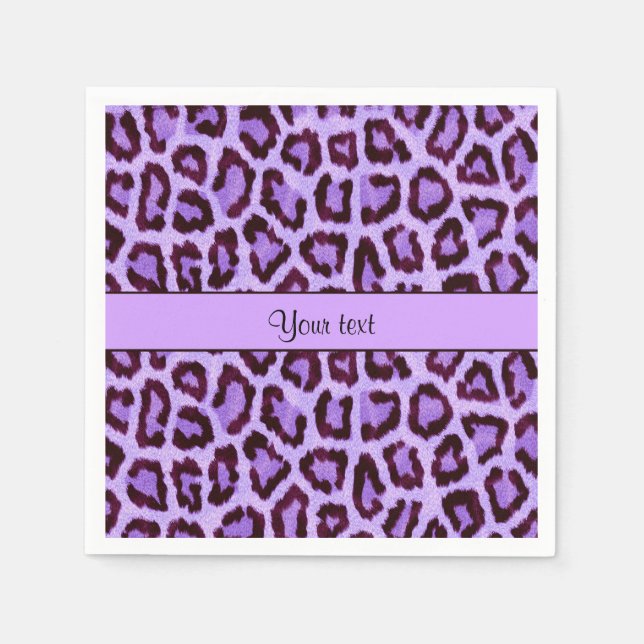 Purple Leopard Print Napkin (Front)