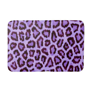 purple leopard print pattern - wild fun punk rock bath mat