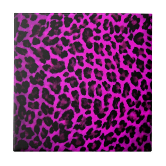 Purple Leopard Print Tile (Front)