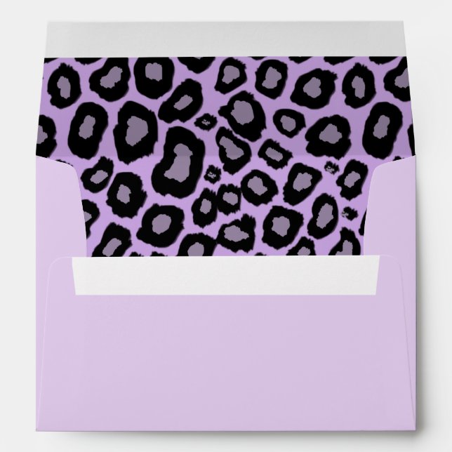 Purple Leopard Spots Envelope (Back (Bottom))