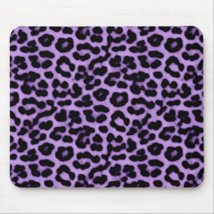 Purple Leopard Spots Print Pattern Mouse Pad