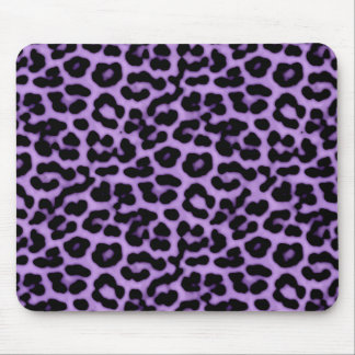 Purple Leopard Spots Print Pattern Mouse Pad