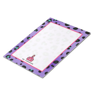 Purple Leopard Teacher Notepad