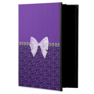 Purple Leopard with elegant bow faux diamond bling Powis iPad Air 2 Case