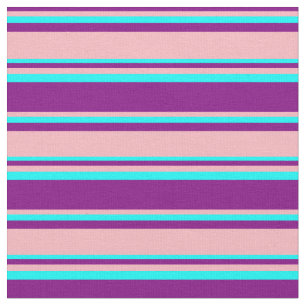 Purple, Light Pink, and Cyan Coloured Pattern Fabric