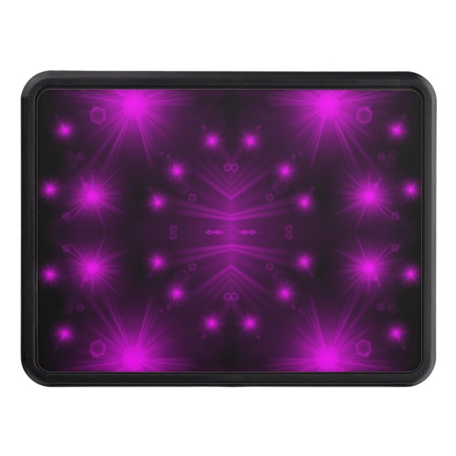 purple light stars trailer hitch cover (Front)