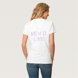 Purple Lighthouse; Women's Vneck Tshirt