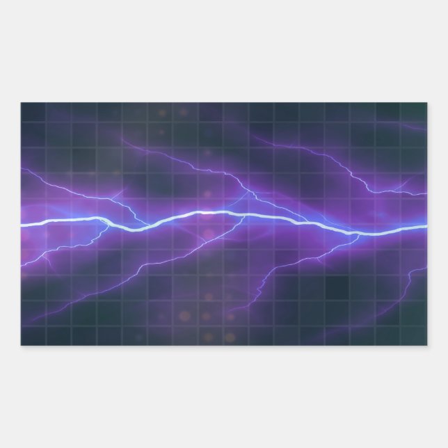 Purple Lightning Electricity Backdrop Sticker (Front)