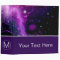 Purple Lightning Galaxy. Custom Monogram