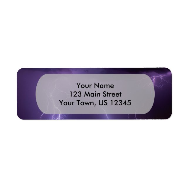 Purple Lightning in a Night Desert Thunder Storm (Front)